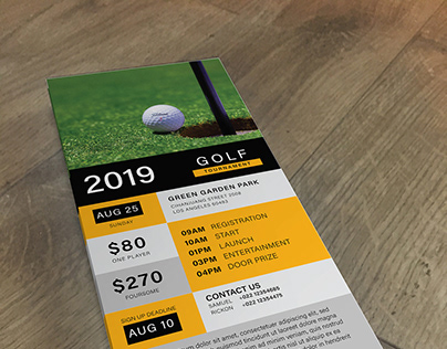 Golf Charity Rack Card