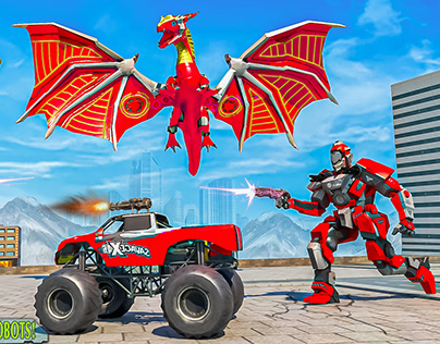 Dragon Robot Monster Truck Transformation