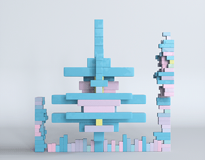 Pastel Shrine Generative Abstract Compositions