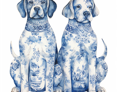 Staffordshire Dogs Porcelain