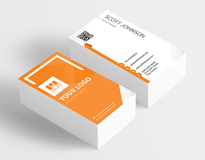 Corporate Orange – A Free Business Card PSD