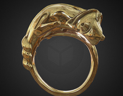 Chameleon ring (subd model based on 3d scan)