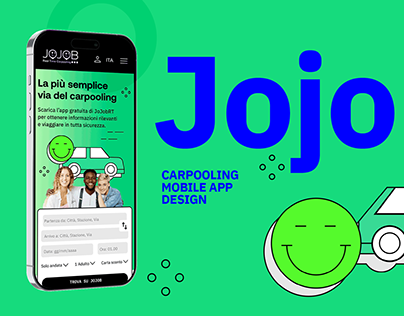 Jojob Carpooling Mobile app design