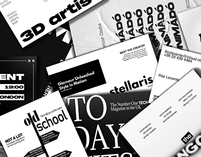 Font Pairings - Black&White covers