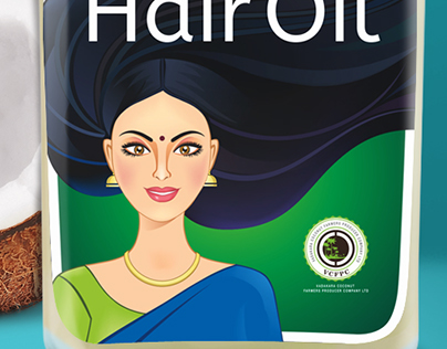 Hair Oil Label Design