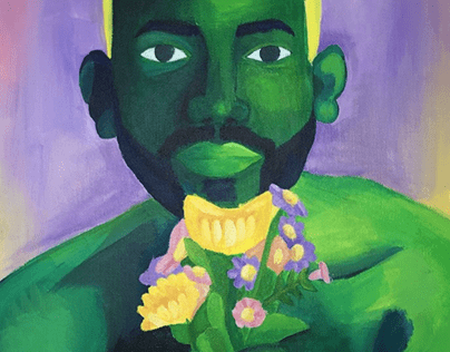 Fauvism- Man Holding Flowers
