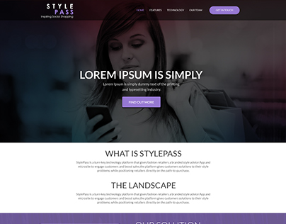 Single Page Responsive Website