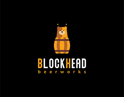 Blockhead logo Design