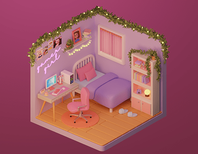Project thumbnail - Pink Gamer Bedroom - Quarto Gamer Rosa