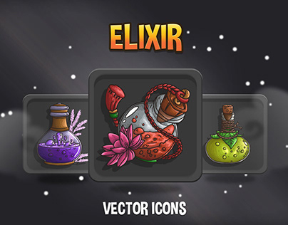 48 Elixir RPG Icons
