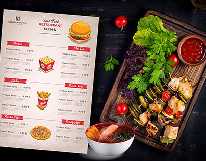 Restaurant/food menu design