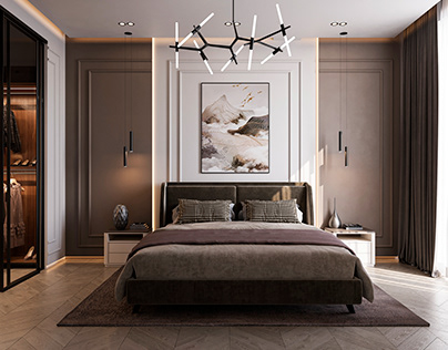 Bedroom Interior design Brown