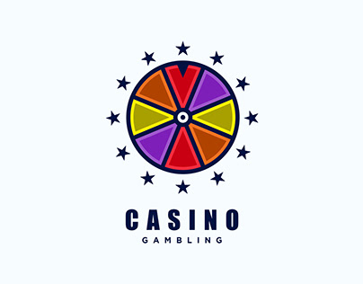 Fortune Wheel Casino Gambling Logo