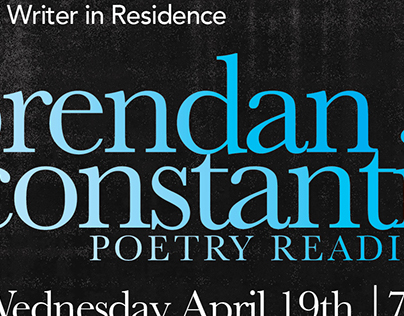 Brendan Constantine Poetry Reading Flyer