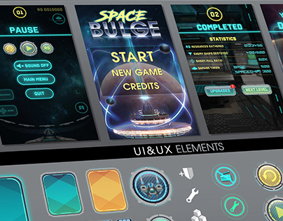 UI/UX - Space Bulge mobile game