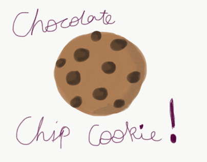 Nice, yummy chocolate chip cookie!
