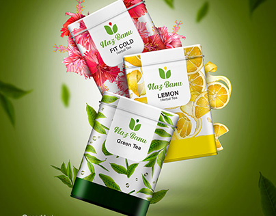 Nazbanu herbal tea packaging design