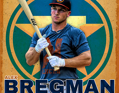 Alex Bregman - Baseball Poster Art - Houston Astros
