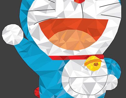 Doraemon Poly Art