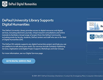 Digital Humanities DePaul Wordpress Website