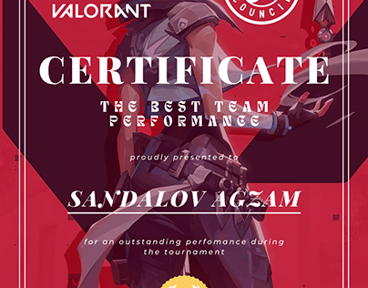 Valorant Tournament | Certificates