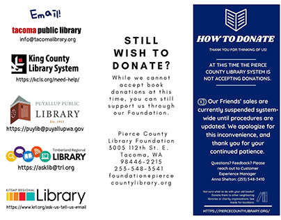 How to Donate flyer