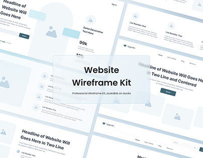 Project thumbnail - Website Wireframe Kit
