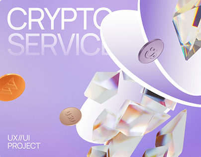 Crypto service promo project re-design concept