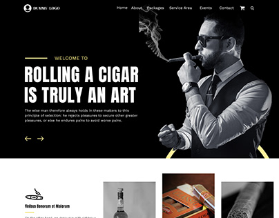 Cigar Landing page design