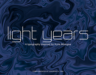 Light Years: A typography inspired by Kylie Minogue