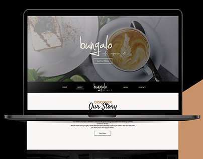 Bungalo Cafe Handcoded Website