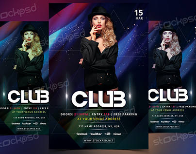 Club - FREE Party PSD Flyer Template