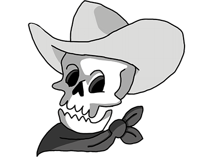Cheerful Skull Cowboy