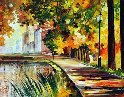 SUMMER POND — oil painting on canvas