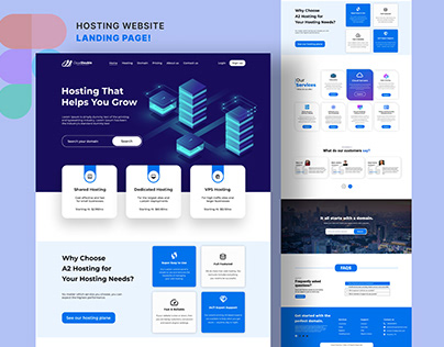 Hosting Landing Page Website Design!