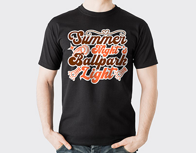 summer night’s ballpark light T- shirt