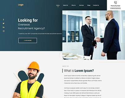 Recruitment Agency Website Landing page design 2021