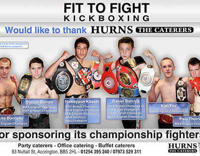 Kickboxing Sponsorship Posters