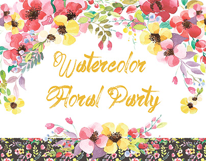 Watercolor Floral Party