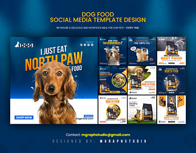 Pet food social media Advertising banner