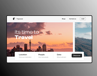Travel Website UX design