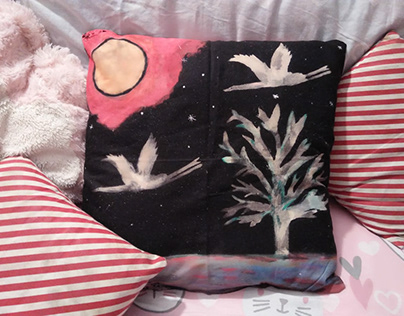 Night Sky Inspired Cushion Textile Artwork