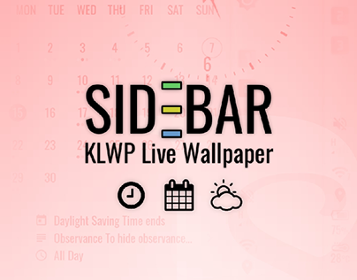 SIDΞBAR • KLWP Live Wallpaper for Android smartphones