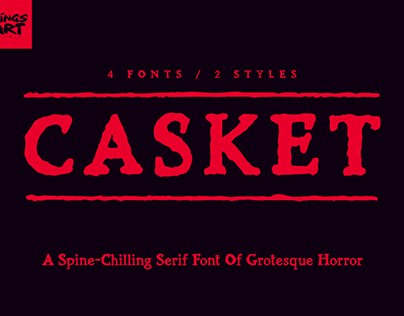 Casket: A Spine-Chilling Serif Font of Grotesque Horror
