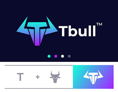 Initial Letter T Bull Logo Icon