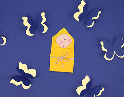 Stop motion animated card: Baby Birth