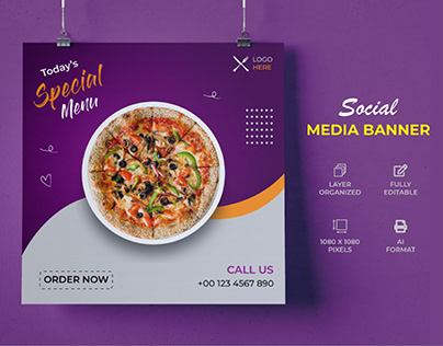 Food Social Media post web banner
