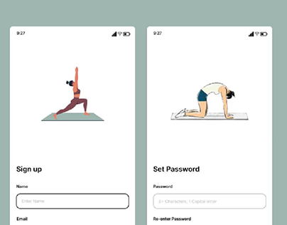 Sign up page for an exercising app.
UI Design