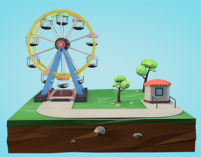 Low poly Ferris wheel