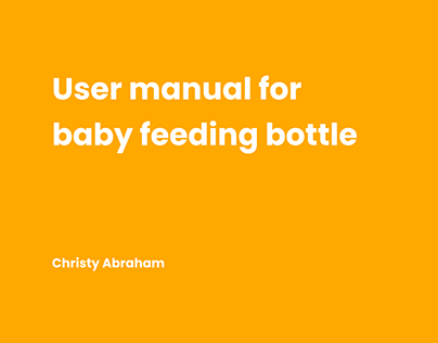 User manual for baby feeding bottle